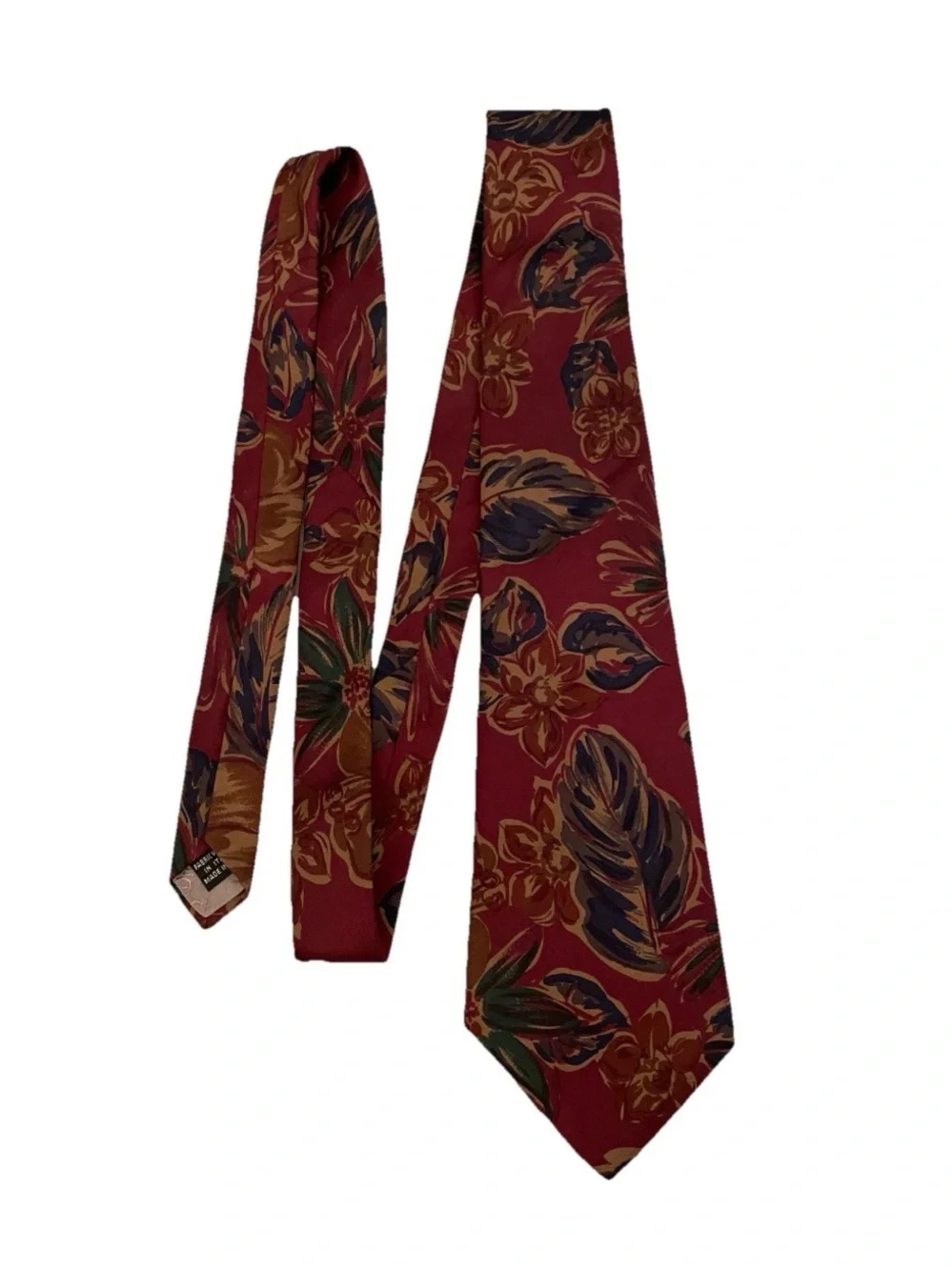 VTG Christian Dior Monsieur Men’s Silk Necktie Palm Leaves Floral Handmade USA